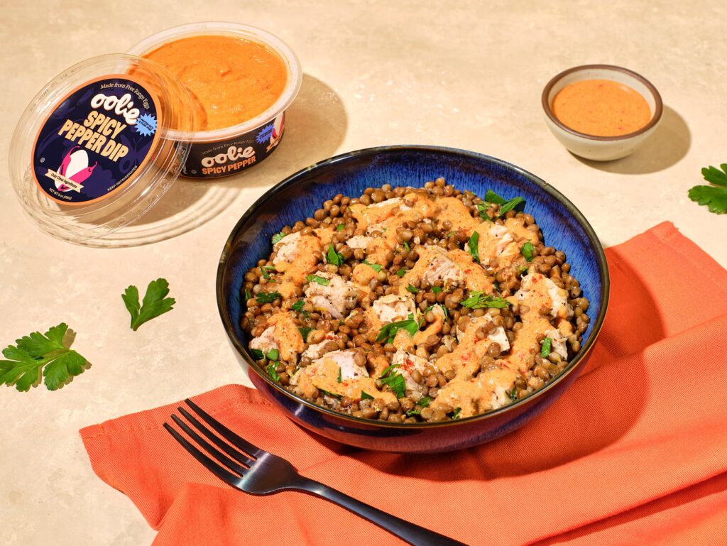 Herby Tuna and Lentil Salad with Red Pepper Dressing