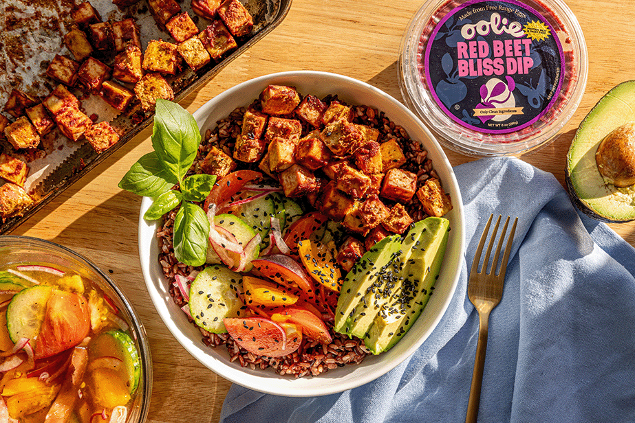 Beet Bliss Winter Power Bowl (Crispy Tofu + Wild Rice)