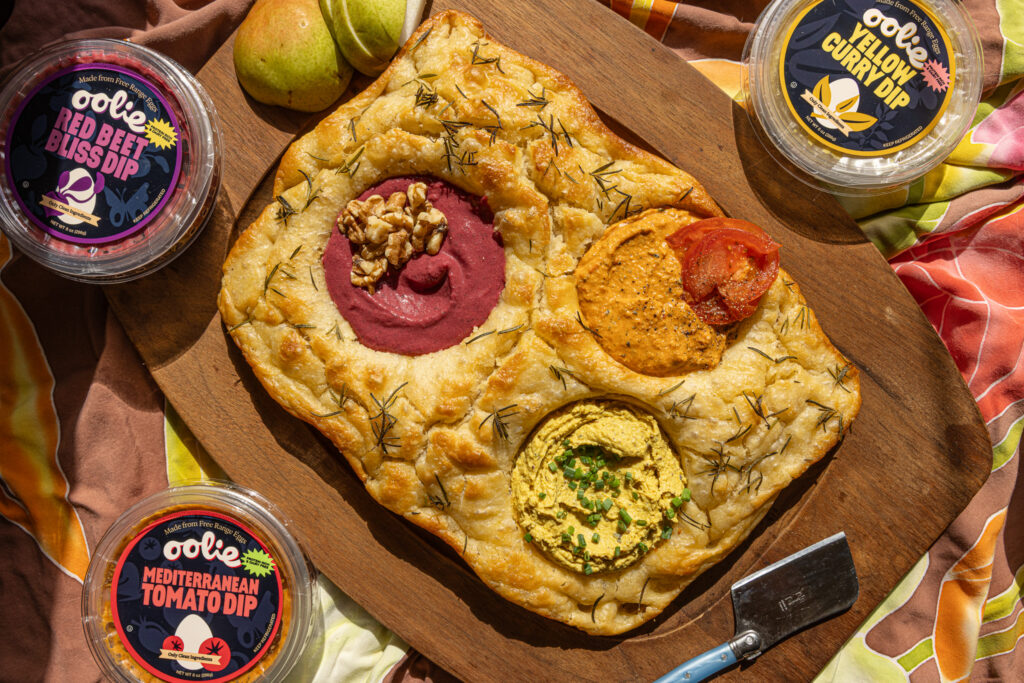 Spring Focaccia with Built-In Dip Wells